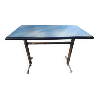 Bistro table 1950/1960 marbled blue formica top