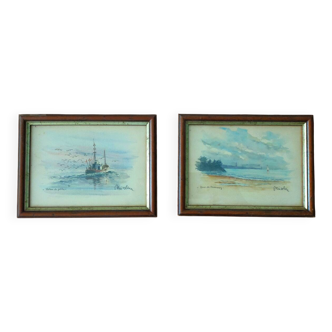 2 aquarelles Jean-Marie Misslen