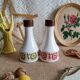 Service huile et vinaigre opaline Mobil années 70 - vintage