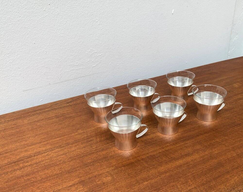 Mid-century German tea glasses by WMF, 1960s, set of 6.