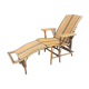 Rattan lounger with foot rest
