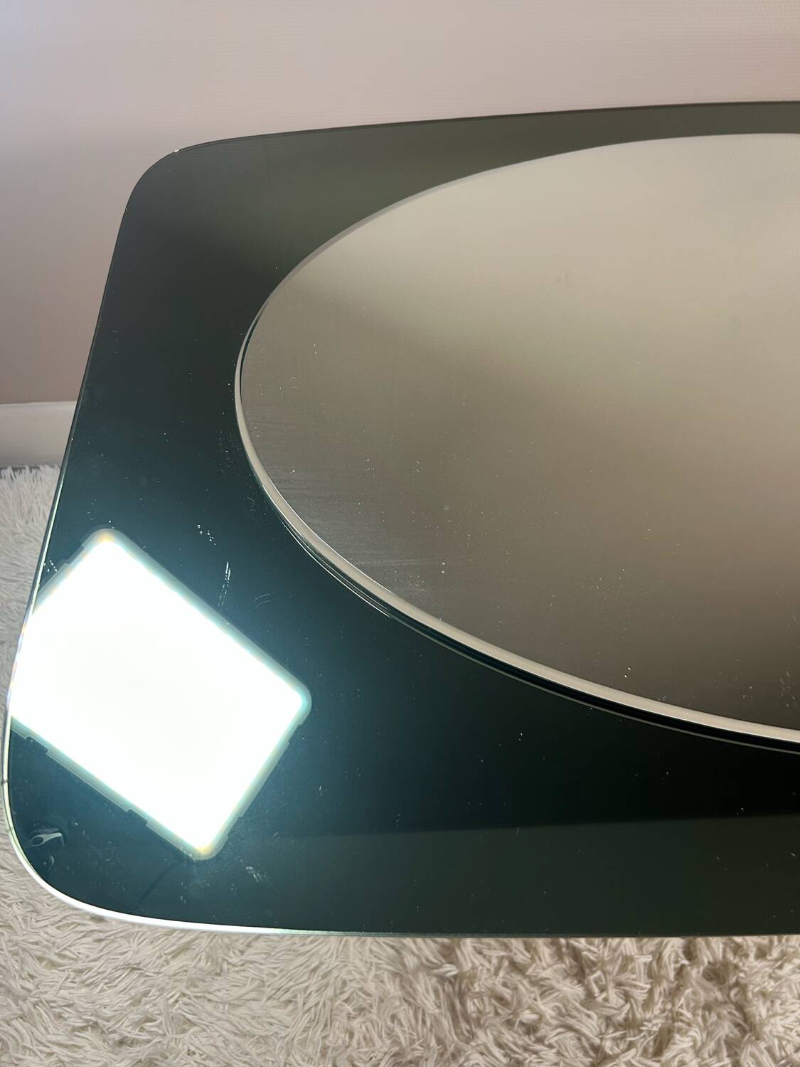 Italian design smoked mirror Veca 70s