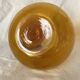 Blown glass jug with caramel bubbles