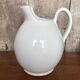 Old Nicola FASANO White Enameled Terracotta Pitcher Italy Vintage #A763