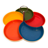 Serviteur plateau apéritif vintage forme fleur