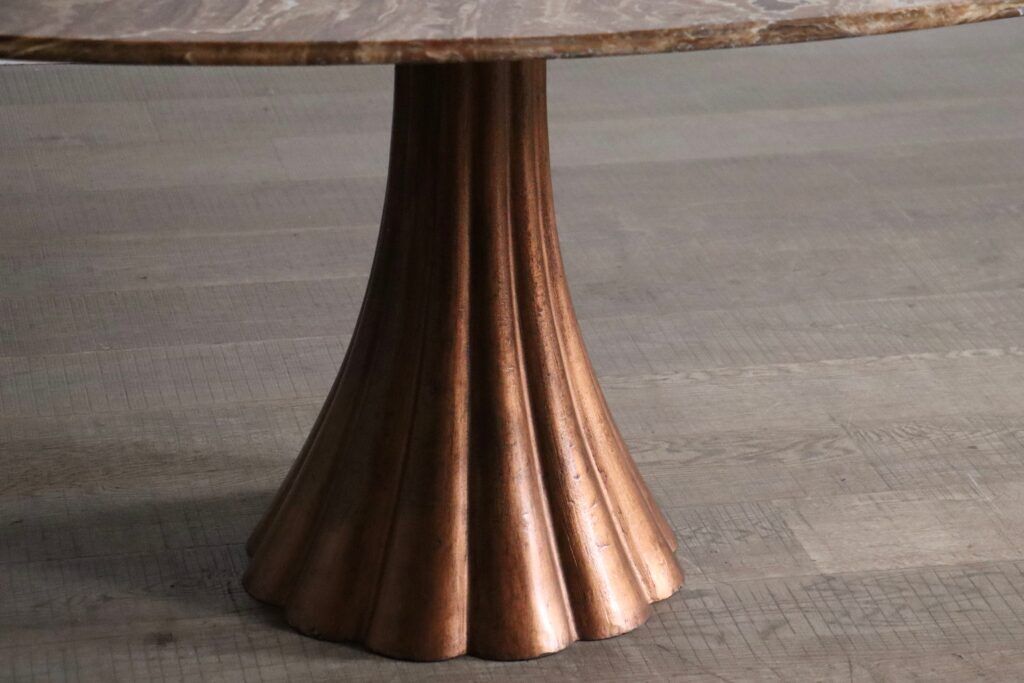 Oval onyx marble dining table by Angelo Mangiarotti, Italy, 1970s