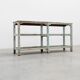 Industrial console with patina of old layers of paint, France ca. 1900