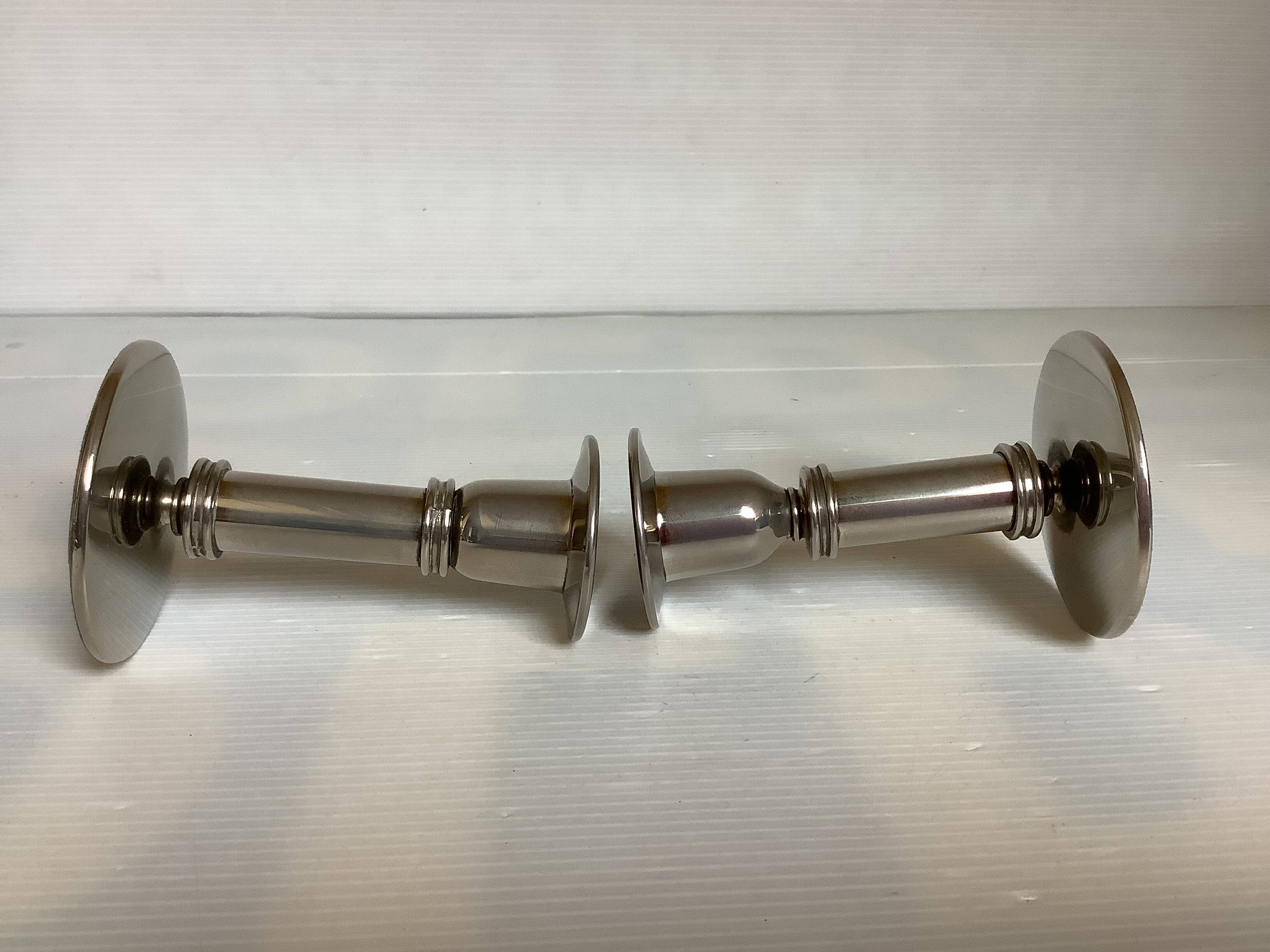 Pair of small silver candlesticks