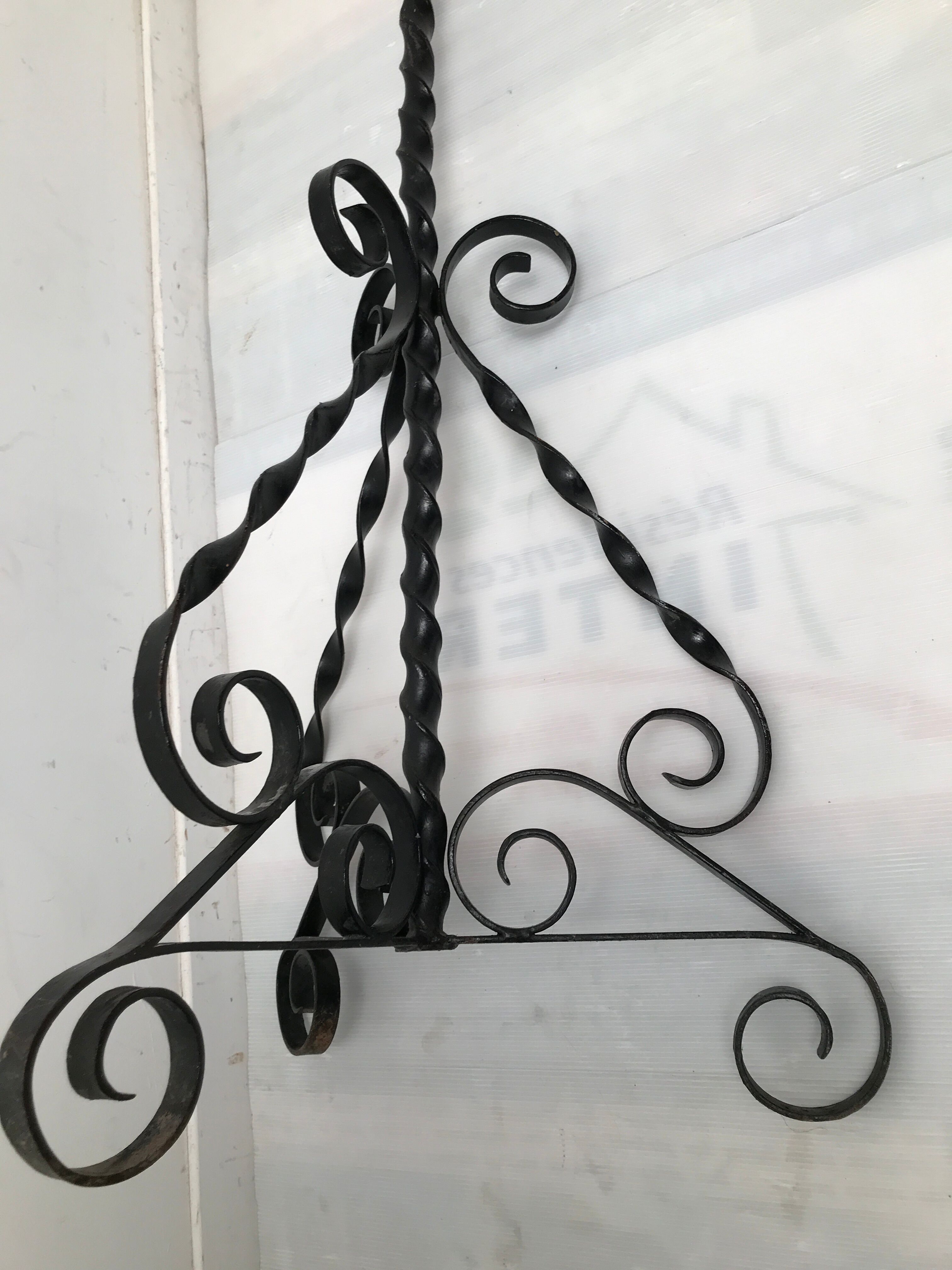 Wrought iron candle holder 60s