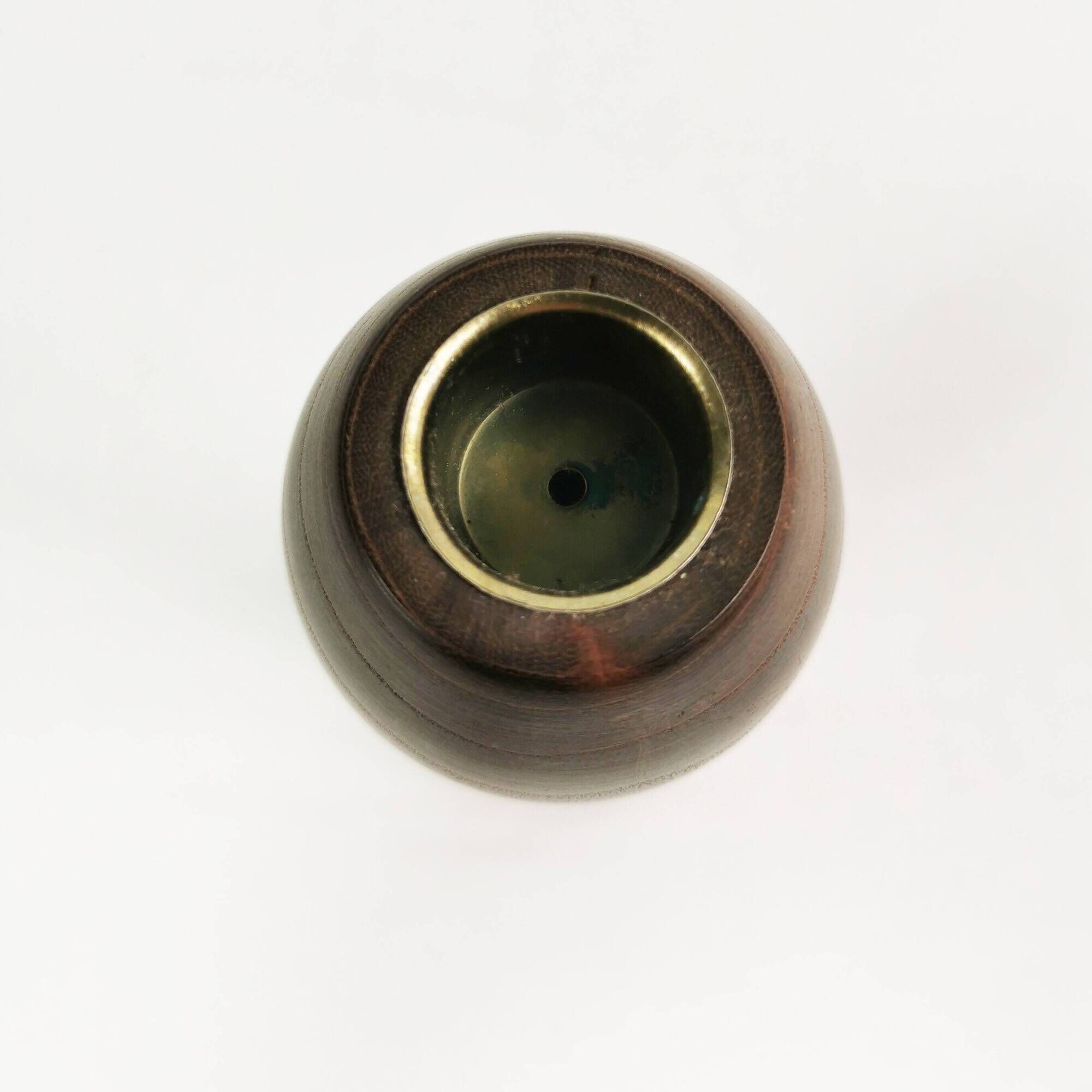 Mid-century teak candle holder, Denmark, 1960s.