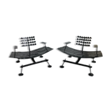 Set of 2 armchairs by Michel Froment, 2000s