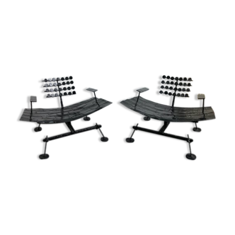 Set de 2 fauteuils par Michel Froment, 2000s