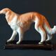 Chien Barzoï en céramique vintage