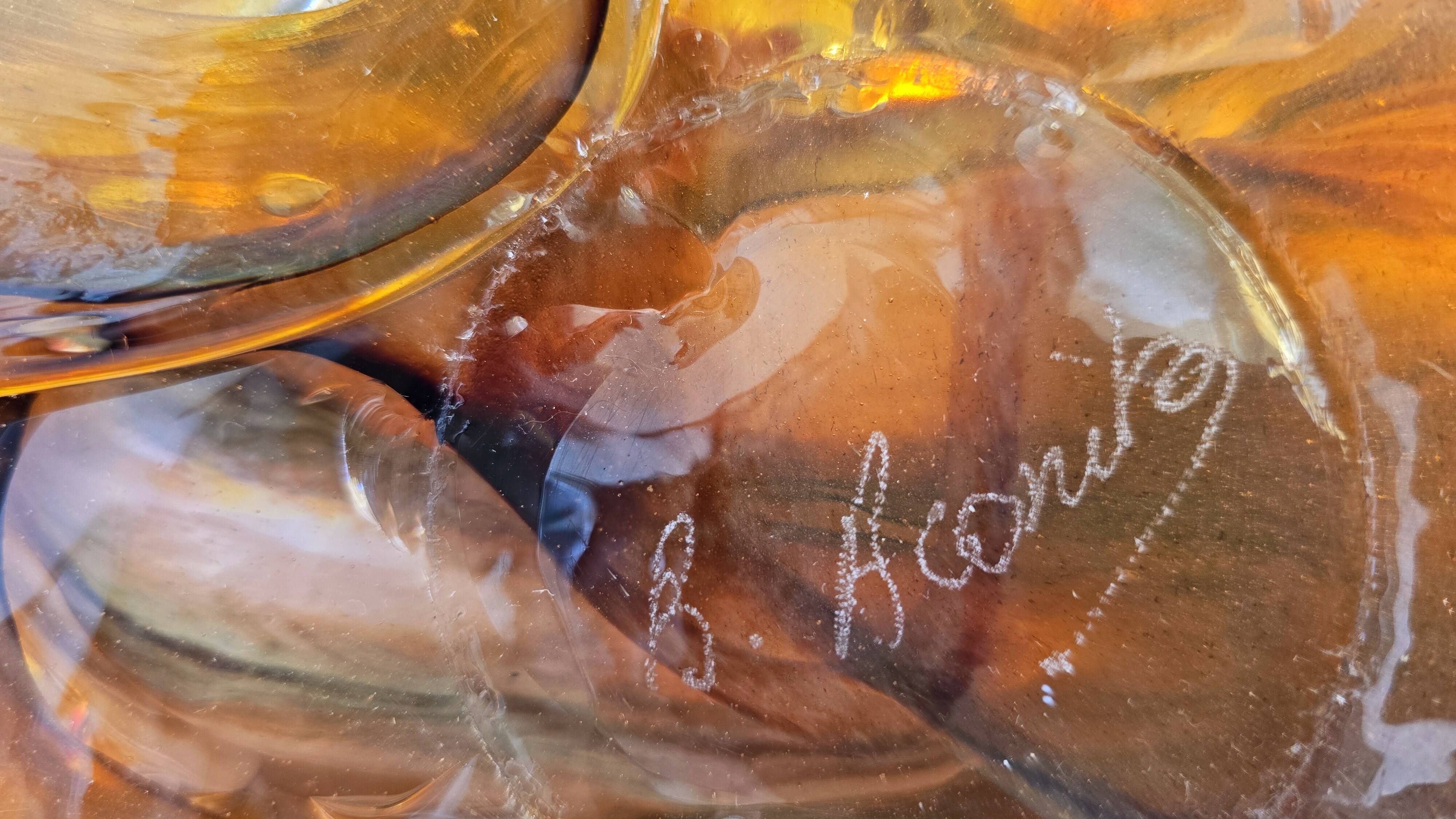 Grand monumental gourd vase — Bernard Aconito — Master Glassmaker in Biot —