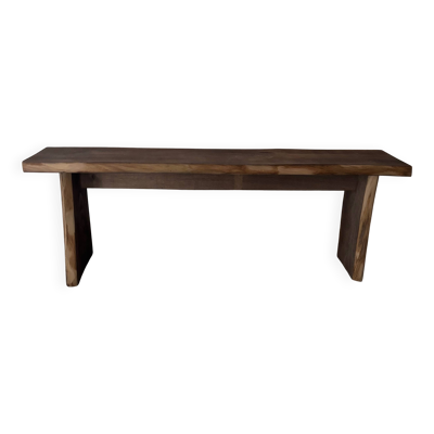Petit banc en bois brut