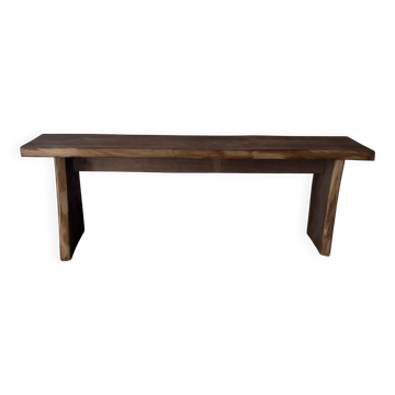 Petit banc en bois brut