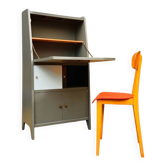 60s secretary desk and chair