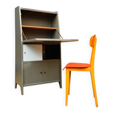 60s secretary desk and chair