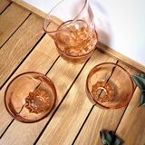 Vintage pink glasses set