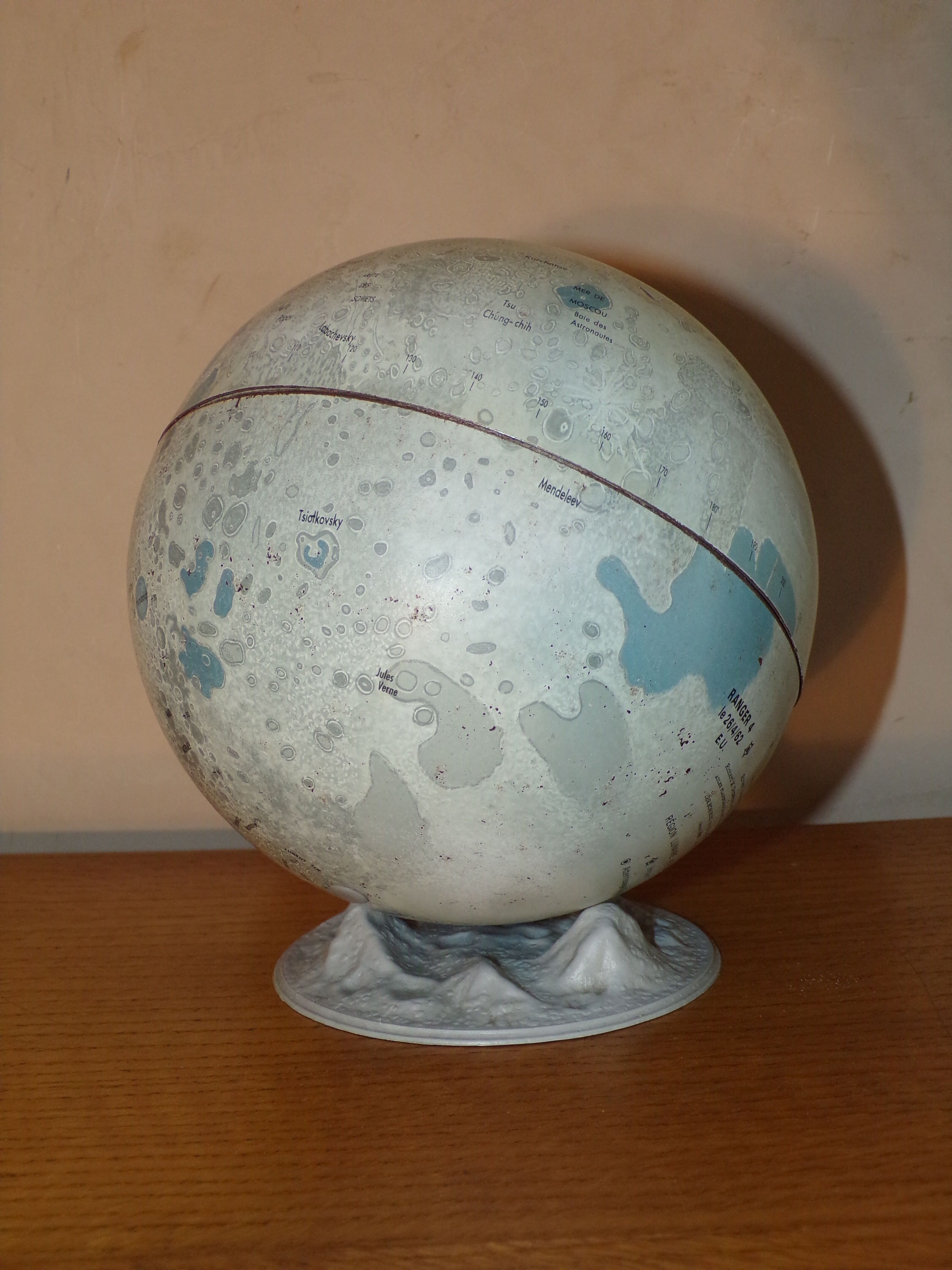 Vintage lunar globe 1966