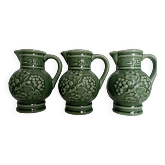 Set of 3 wine pitchers