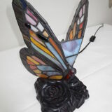 Original mood lamp, butterfly way / multicolored stained glass windows