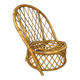 Audoux Minnet lounge chair with basket backrest - 1960s
