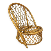 Fauteuil lounge dossier corbeille Audoux Minnet - Années 60