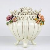 Ceramic vase with flowers, Italy, 1950s