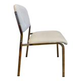 Vintage chair in curly wool