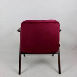 Burgundy Raspberry Bunny Armchair by Józef Chierowski