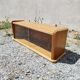Rattan glazed shelf vintage design storage