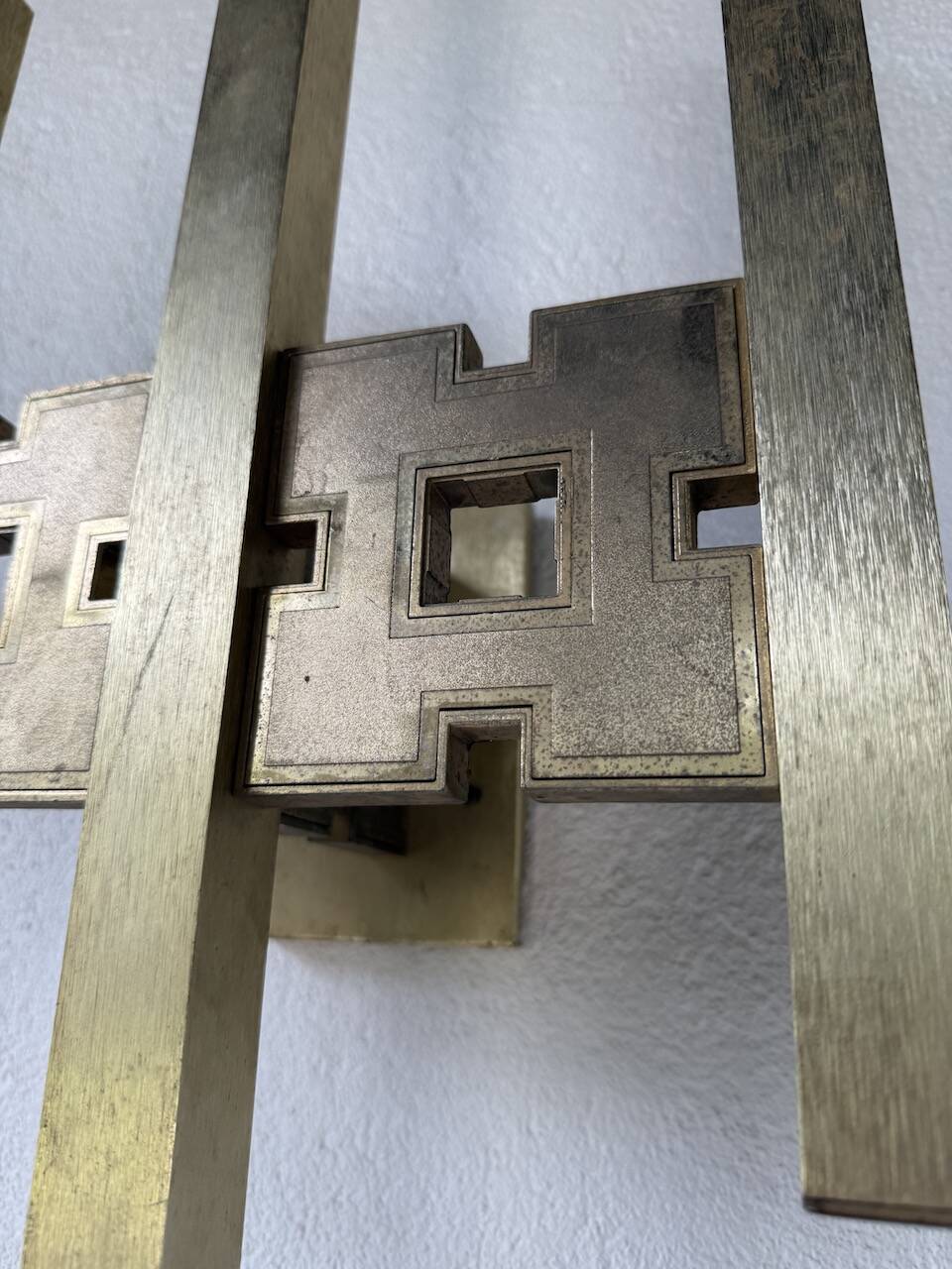 Pair of Regency brass wall lights in Italy