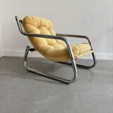 Vintage yellow Bauhaus armchair