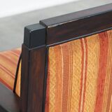 Canapé 2,5 places Art Déco en tissu coloré