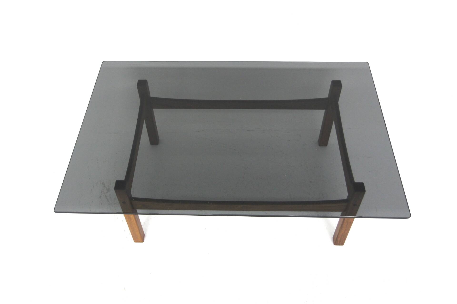 Rosewood and glass coffee table, Sweden, 1970