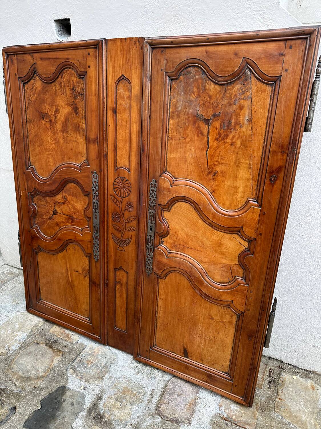 Pair of Louis XV style wardrobe doors