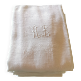 12 serviettes de table en lin damassé ancien monogrammé