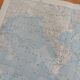 Old geographical map seas currents isobars isotherms Larousse