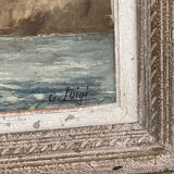 Oil painting on canvas, navy signed G. Luigi