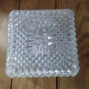 Original glass cast glass ceiling globe old vintage diamond tip