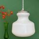 Vintage white opaline suspension globe