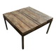 Wood and metal coffee table