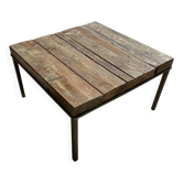 Table basse bois et métal