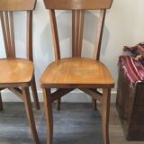 Set of 2 Bauman style bistro chairs