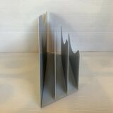 Gray metal wave mail holder