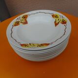 Set of 11 earthenware plates