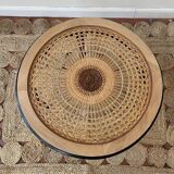 Table basse ronde cannée