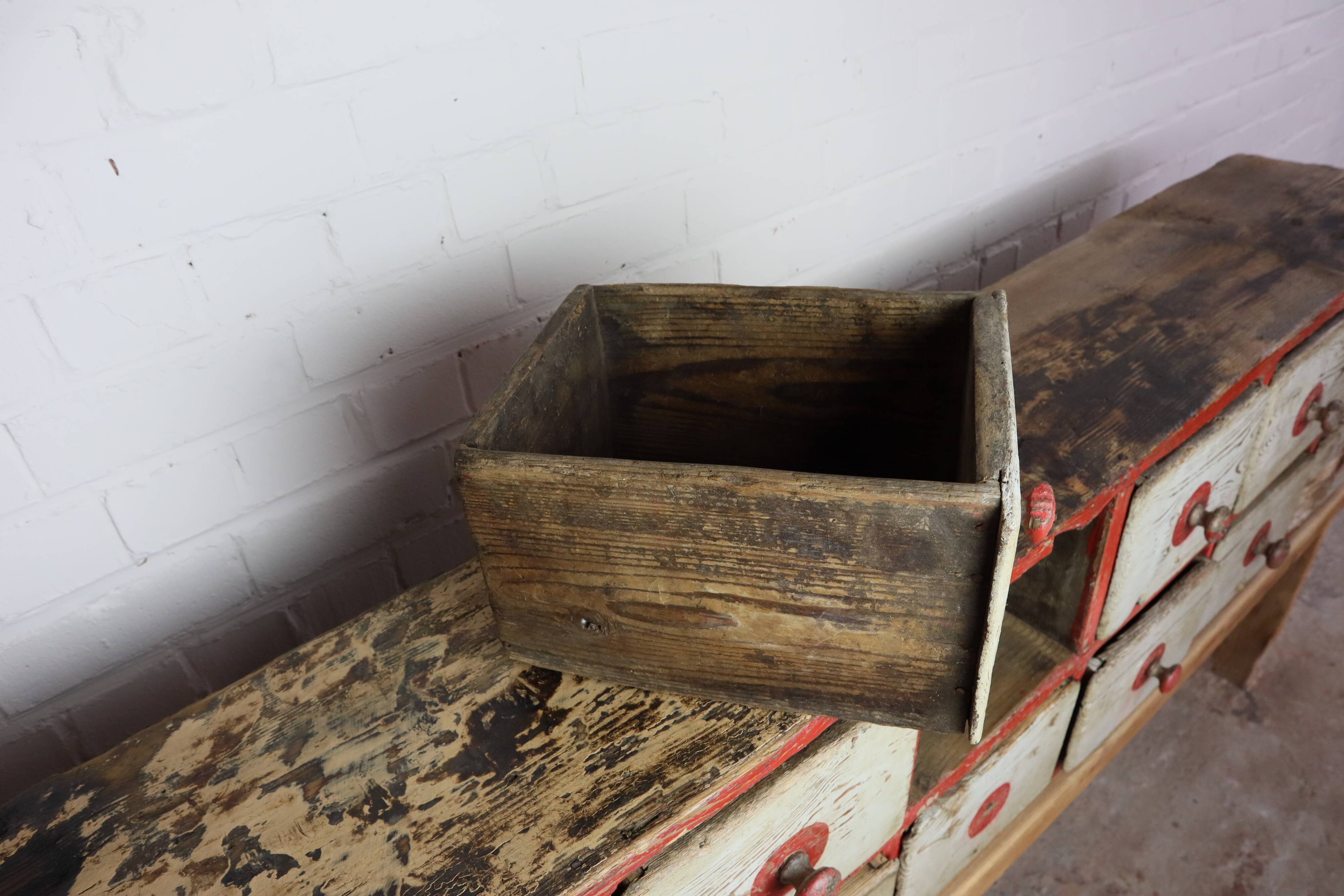 Antique workshop cabinet