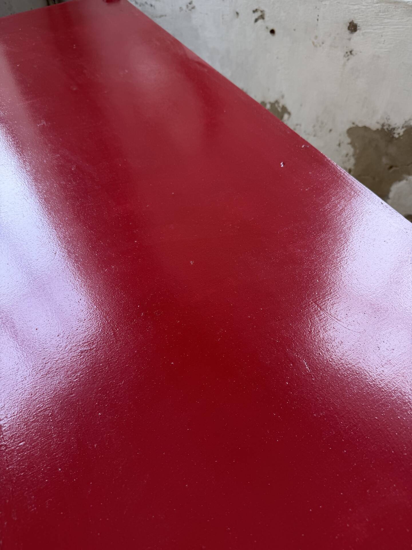 Red lacquered enfilade 1970 160cm